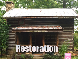 Historic Log Cabin Restoration  Sims, North Carolina
