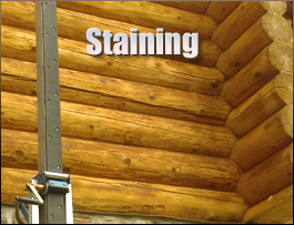 Sims, North Carolina Log Home Staining